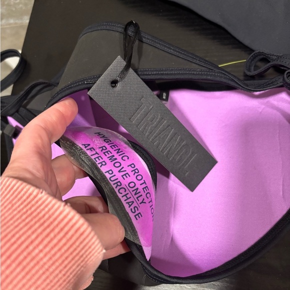 TRIANGL Black tie side full coverage back Neoprene bikini bottom size M - Picture 5 of 6